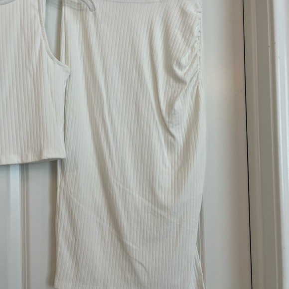 White Ribbed two piece set - Picture 6 of 11